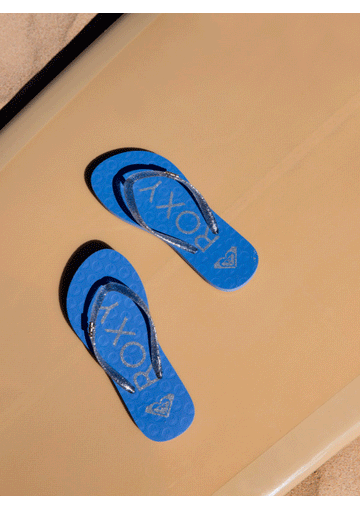 Roxy Girls Viva Sparkle Sandals - Baja Blue